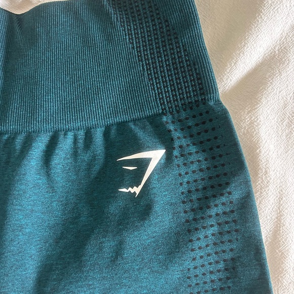 Gymshark Blue Athletic Shorts High-Waisted Compression - Picture 2 of 3